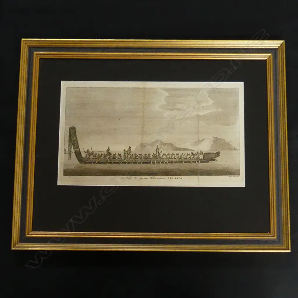 From Cook's Voyages 'Battello da guerra...' (Waka), Image 1++